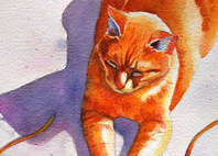 cat and string painting