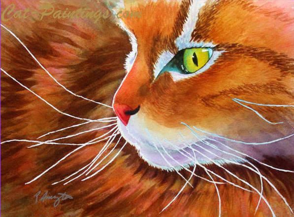 Maine Coon Cat Painting