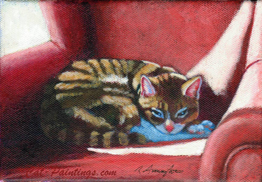 tabby cat painting