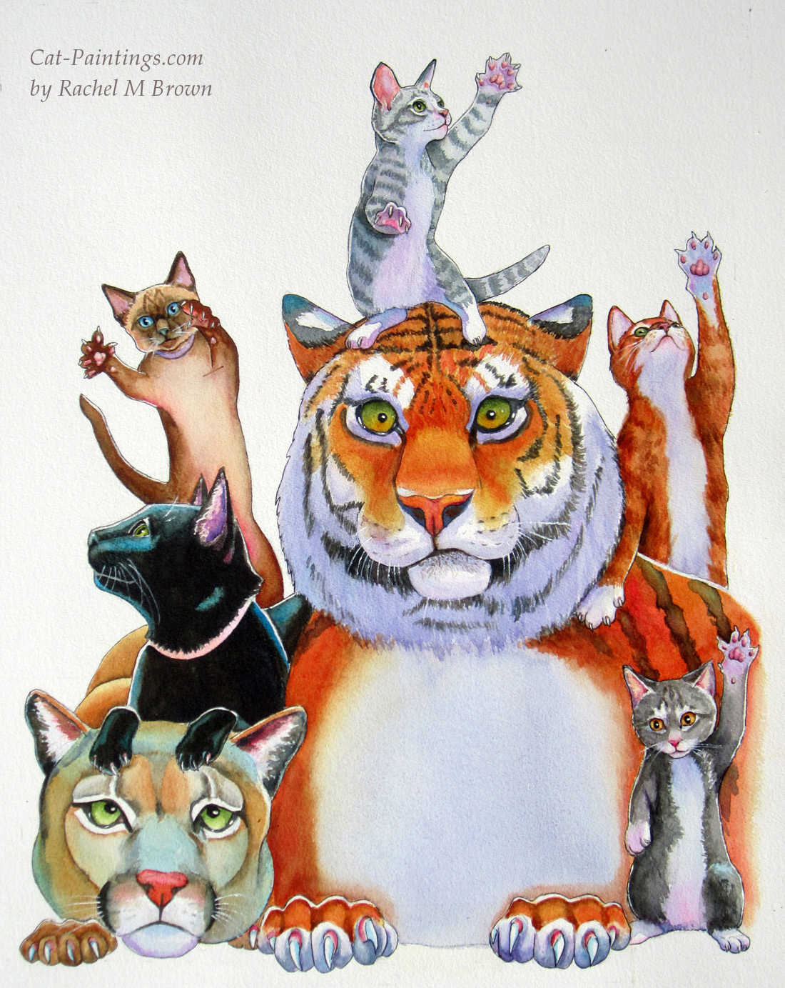 Watercolor painting of tiger