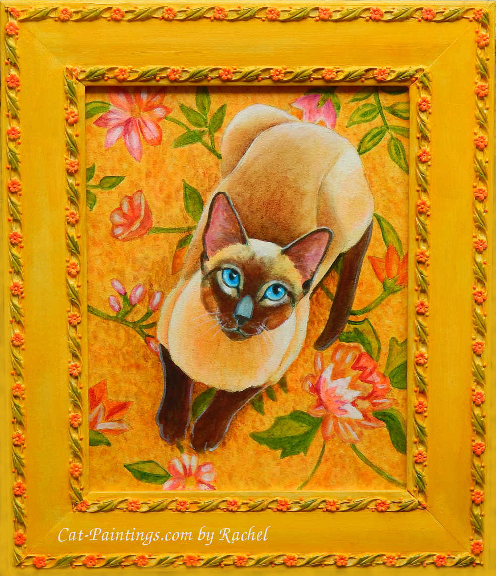 Original Chocolate Point Cat Art