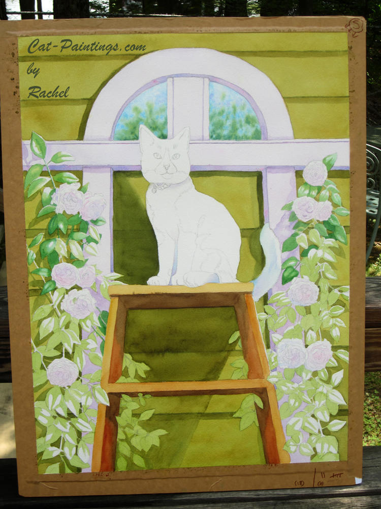 Cat Painting of Hunter after 18 hours