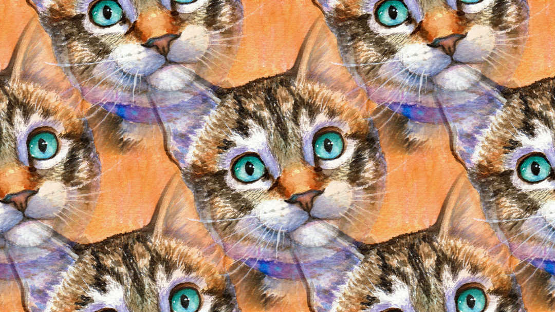 mini banner of painting of sprite repeating pattern