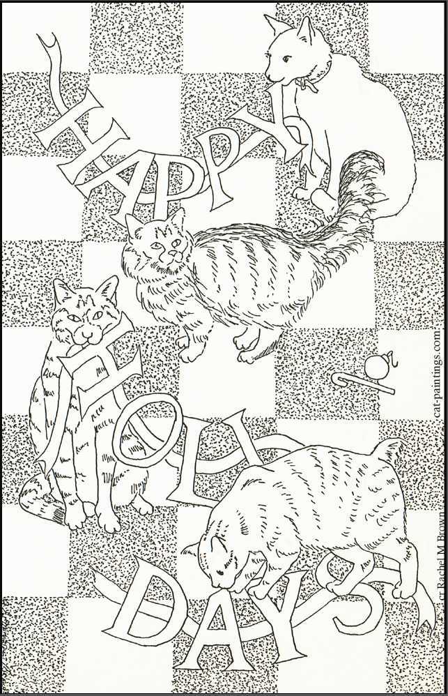 Christmas Card with cats