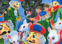 The Nutcracker with Cats Christmas Card