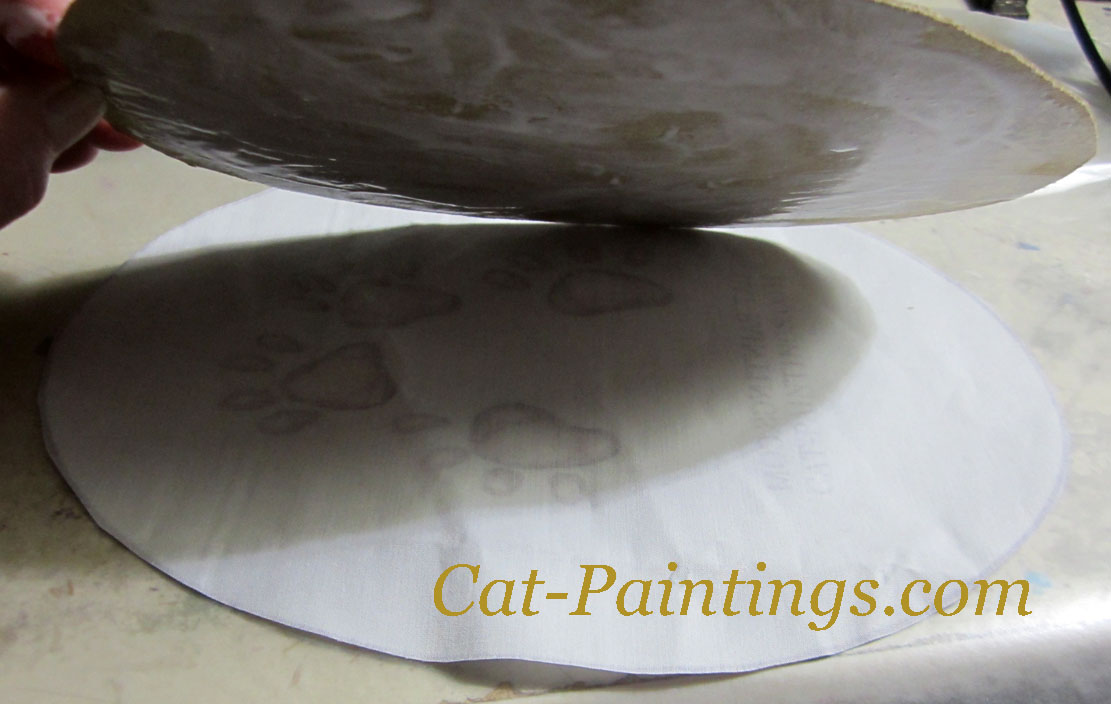 cat paintings cuddle pillow orange tabby cat dancing mice