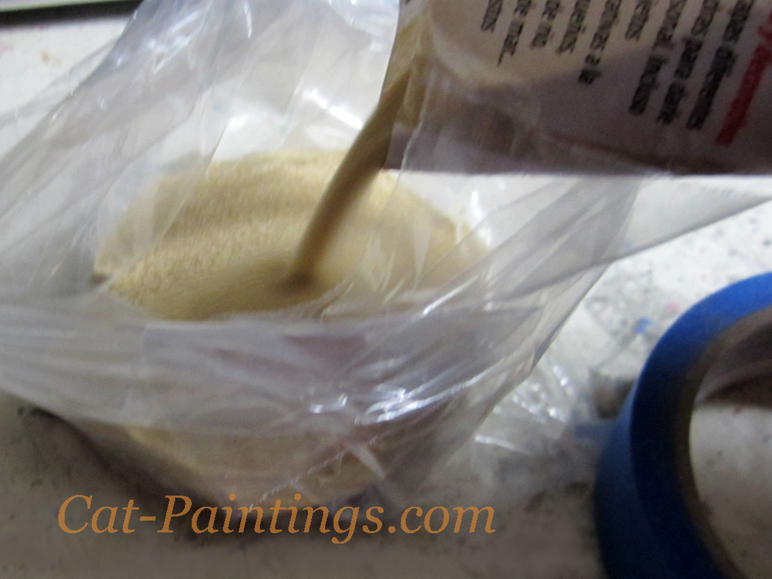 craft sand to weight the stand alone cat pillow