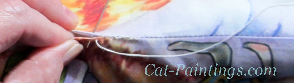 finish sewing the bottom edge cat pillow rachel m brown