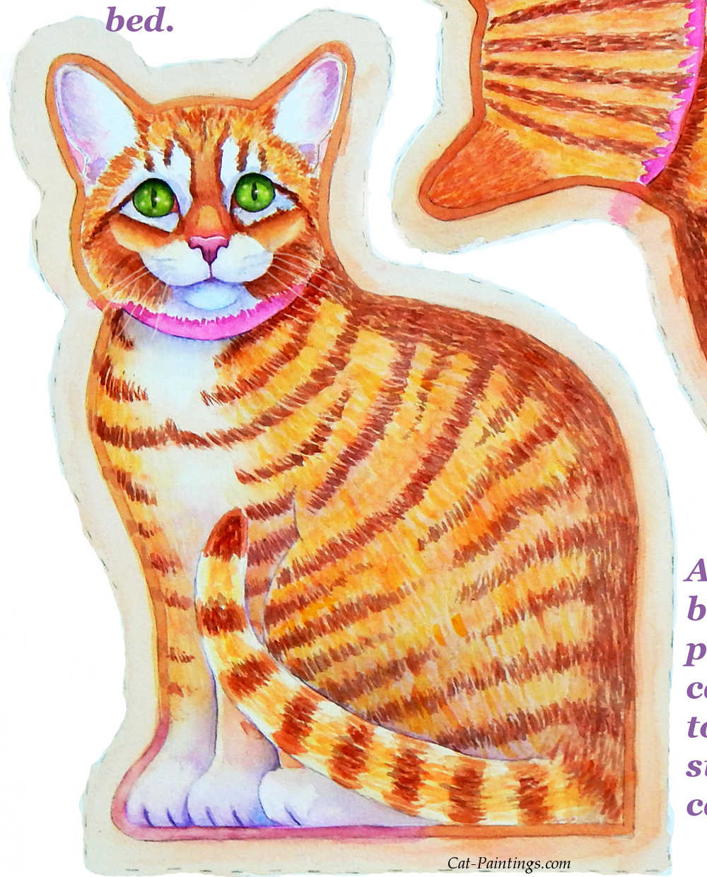 front of cat pillow craft