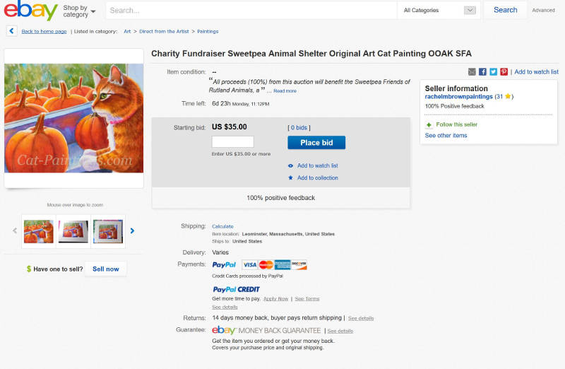 Charity Auction for Sweetpea Animal Shelter